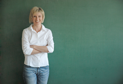 A Teacher Smiling