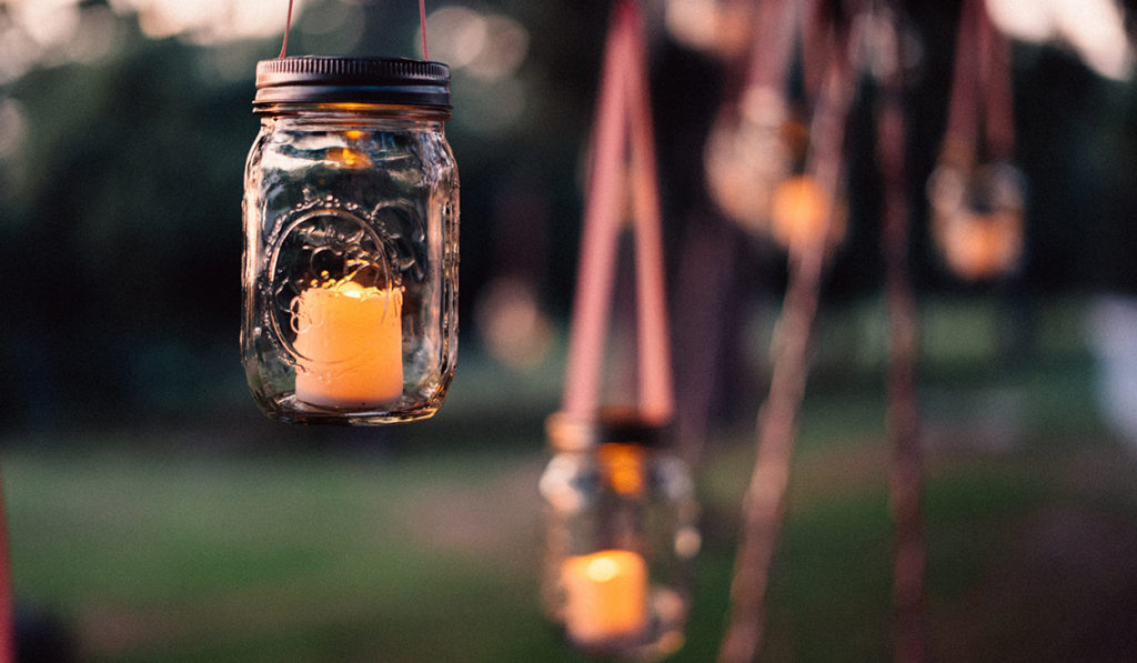 Jars with candles